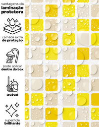 Papel de Parede Pastilha Amarela