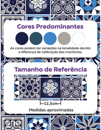 Papel de Parede Adesivo Azulejo Marine
