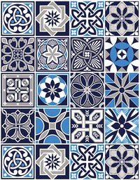 Papel de Parede Adesivo Azulejo Marine