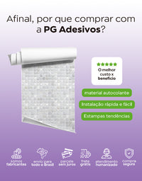 Papel de Parede Adesivo Pastilhas Perolas