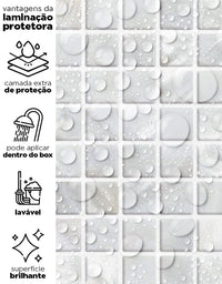 Papel de Parede Adesivo Pastilhas Perolas