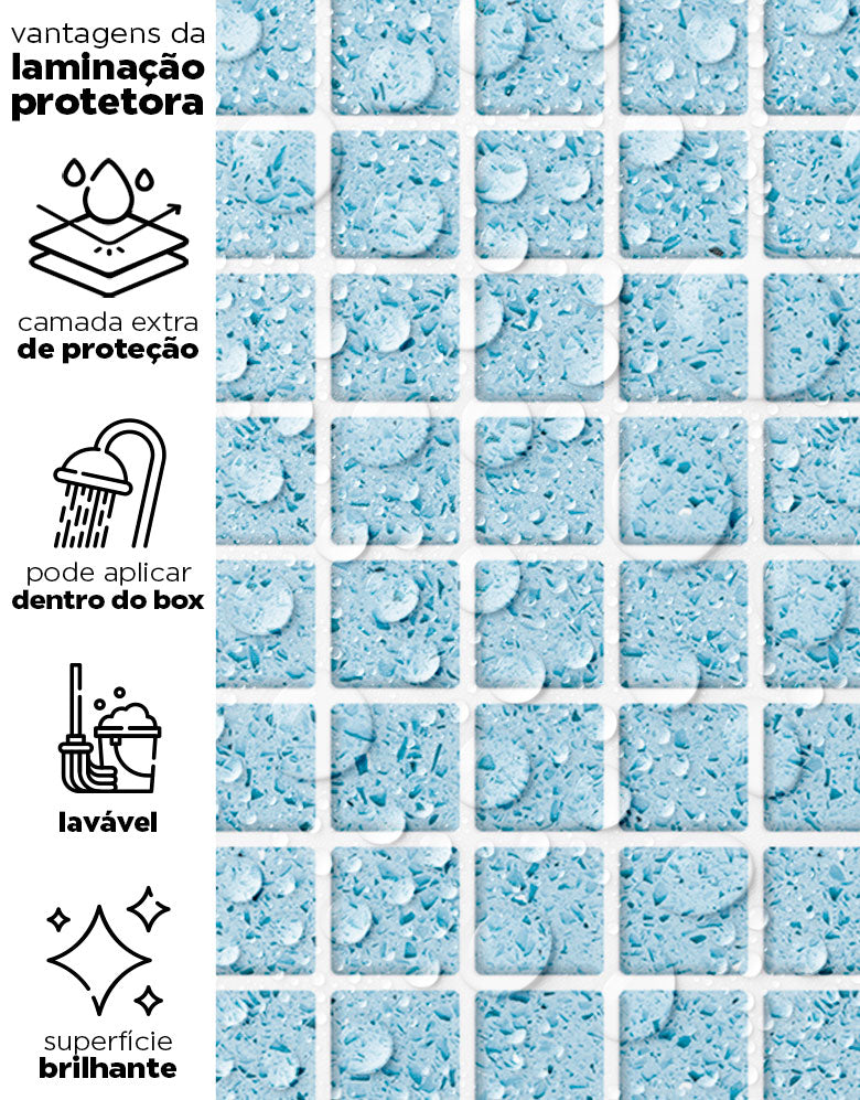 Papel de Parede Adesivo Pastilhas Sky