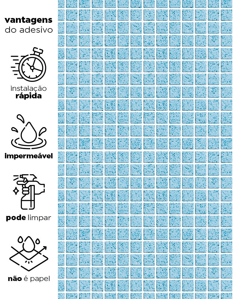 Papel de Parede Adesivo Pastilhas Sky