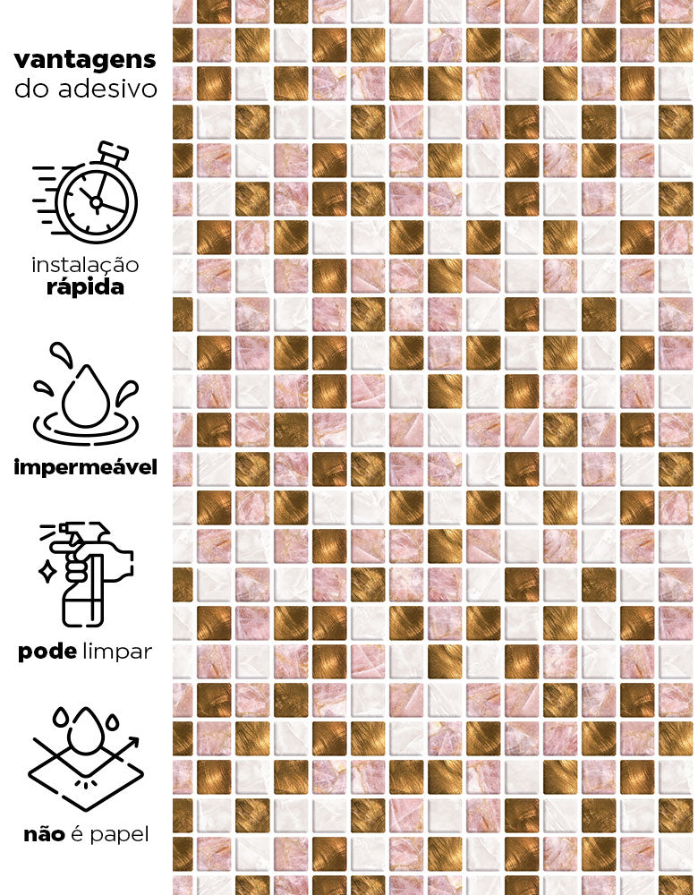 Papel de Parede Adesivo Pastilhas Wish
