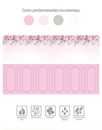 Painel de Parede Adesivo Boiserie Rosas Cascata