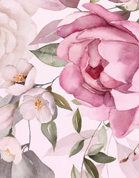 Painel de Parede Adesivo Boiserie Rosas Cascata