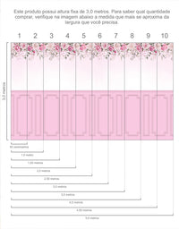 Painel de Parede Adesivo Boiserie Rosas Cascata